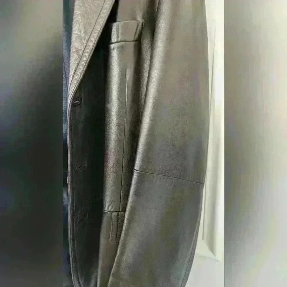 Giorgio Armani Men's Lamb Skin Leather Blazer Jacket Made In Italy Size 56 - Picture 4 of 10